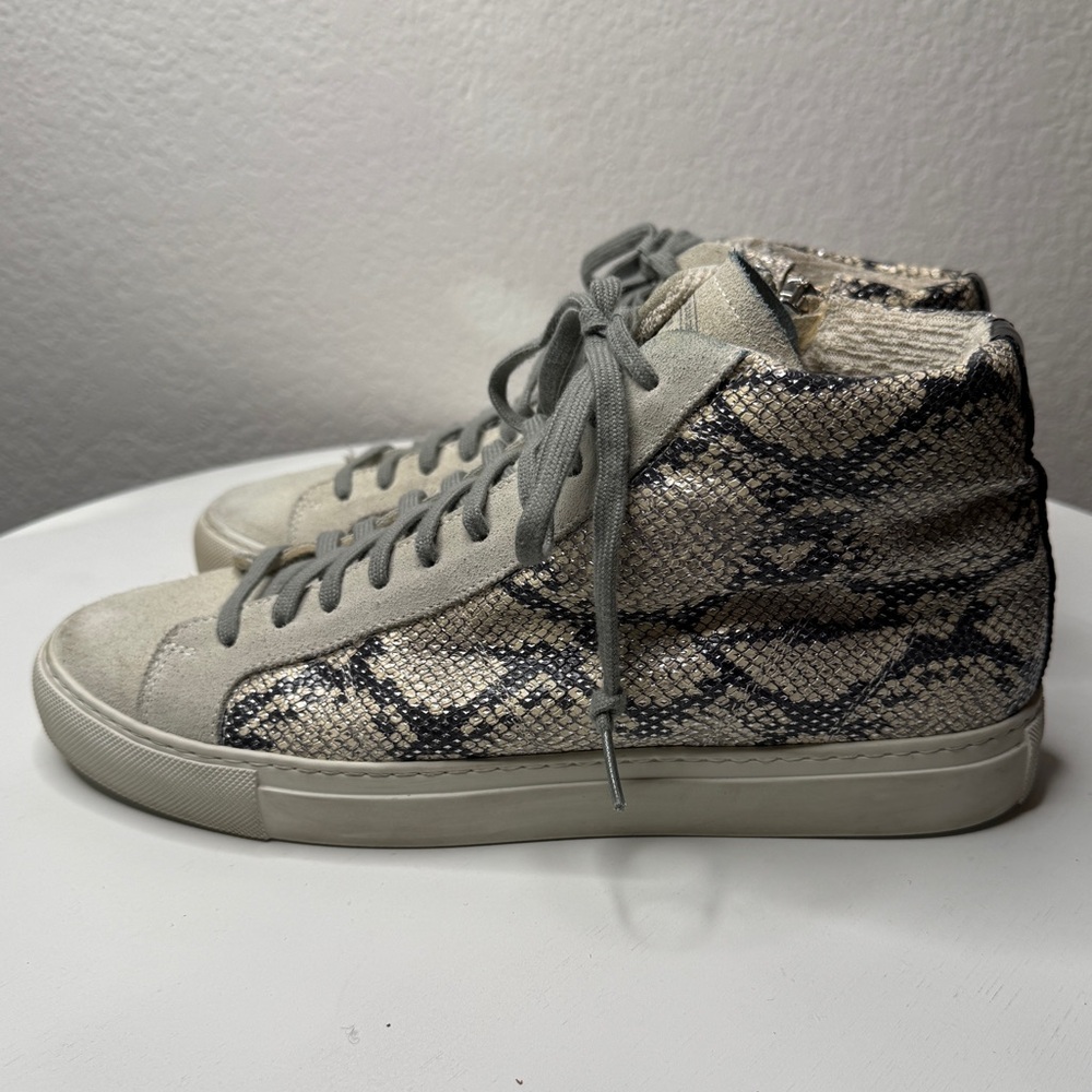 P448 Python Star Snakeskin Print High-Top Sneaker… - image 3